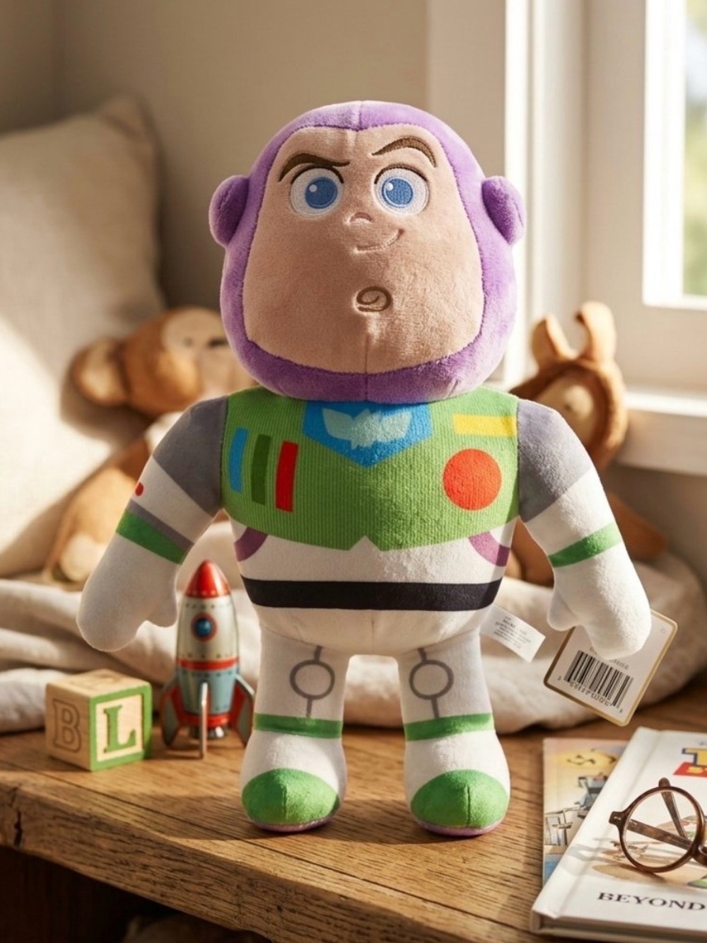 Disney Buzz Lightyear Plush - Purple, Green, White